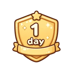 1 day milestone badge