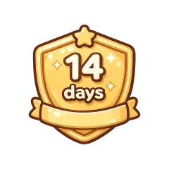 14 day milestone badge
