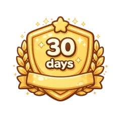 30 day milestone badge