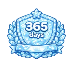 365 day milestone badge