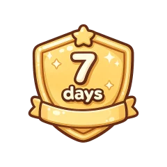 7 day milestone badge