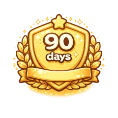 90 day milestone badge